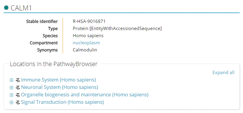 calmodulin details